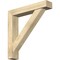 Ekena Millwork Traditional Block Rough Sawn Bracket w/ Offset Brace, Douglas Fir, 6"W x 32"D x 32"H BKT0604X32X32TRA05RDF - alternate 1